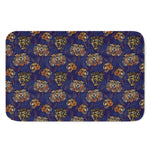 Blue Tiger Tattoo Pattern Print Indoor Door Mat