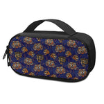Blue Tiger Tattoo Pattern Print Insulin Cooler Travel Case