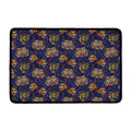Blue Tiger Tattoo Pattern Print Kitchen Mat