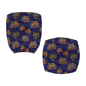 Blue Tiger Tattoo Pattern Print Office Chair Cover