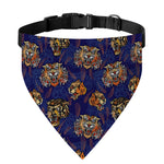 Blue Tiger Tattoo Pattern Print Over The Collar Dog Bandana