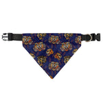 Blue Tiger Tattoo Pattern Print Over The Collar Dog Bandana