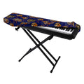 Blue Tiger Tattoo Pattern Print Piano Keyboard Cover