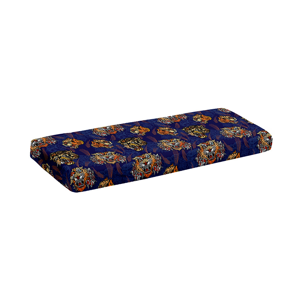 Blue Tiger Tattoo Pattern Print Piano Keyboard Cover