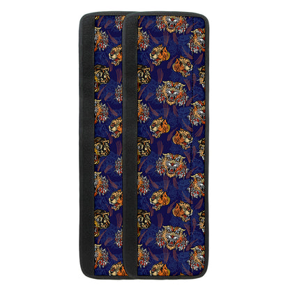 Blue Tiger Tattoo Pattern Print Refrigerator Handle Covers