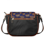 Blue Tiger Tattoo Pattern Print Saddle Bag