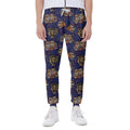Blue Tiger Tattoo Pattern Print Joggers