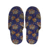 Blue Tiger Tattoo Pattern Print Slippers