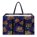 Blue Tiger Tattoo Pattern Print Utility Tote Bag