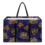 Blue Tiger Tattoo Pattern Print Utility Tote Bag