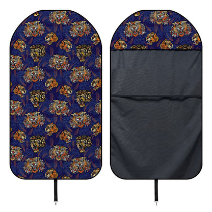 Blue Tiger Tattoo Pattern Print Waterproof Car Seat Cover