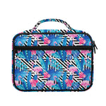 Blue Tropical And Pink Flamingo Print Briefcase Bible Bag