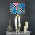 Blue Tropical And Pink Flamingo Print Drum Lamp Shade