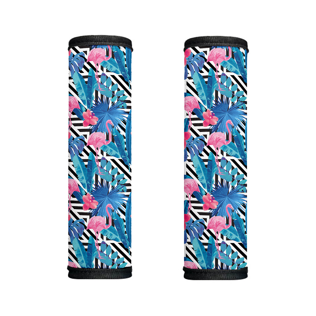 Blue Tropical And Pink Flamingo Print Handle Covers