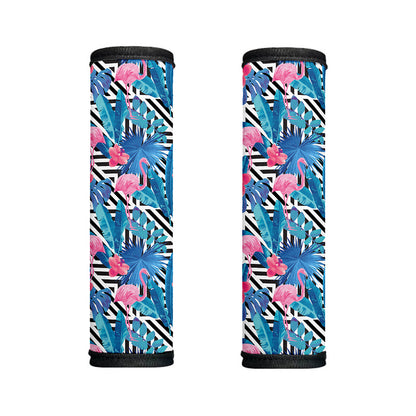Blue Tropical And Pink Flamingo Print Handle Covers