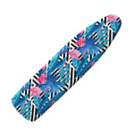 Blue Tropical And Pink Flamingo Print Ironing Board Cover