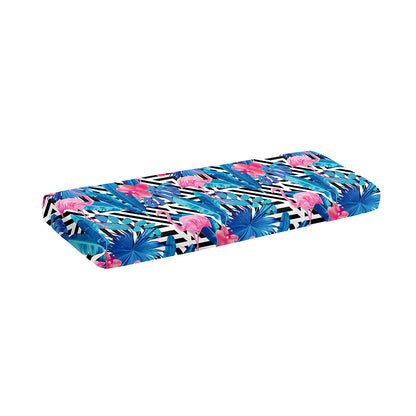 Blue Tropical And Pink Flamingo Print Piano Keyboard Cover
