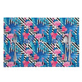 Blue Tropical And Pink Flamingo Print Placemat