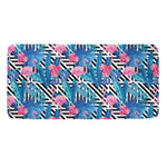 Blue Tropical And Pink Flamingo Print Towel