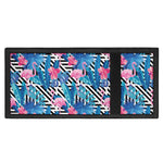 Blue Tropical And Pink Flamingo Print Trifold Wallet