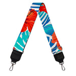 Blue Tropical Hibiscus Pattern Print Bag Strap