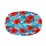 Blue Tropical Hibiscus Pattern Print Car Side Mirror Covers
