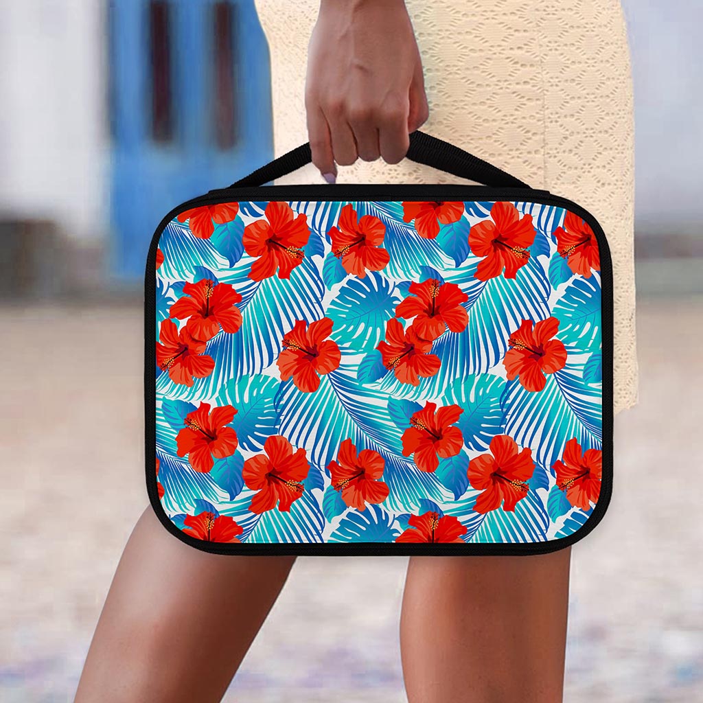 Blue Tropical Hibiscus Pattern Print Classic Bible Case