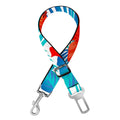 Blue Tropical Hibiscus Pattern Print Dog Seat Belt