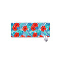 Blue Tropical Hibiscus Pattern Print Extended Mouse Pad