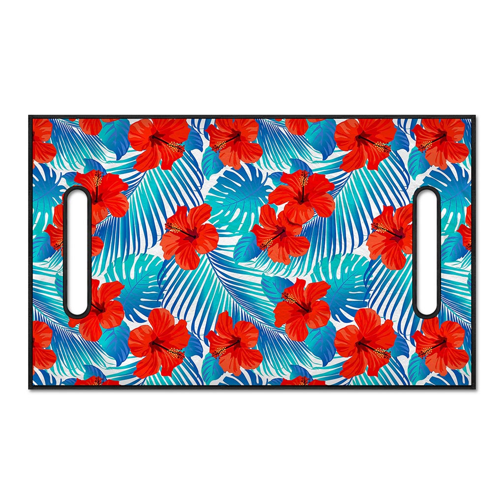 Blue Tropical Hibiscus Pattern Print Golf Cart Seat Cover
