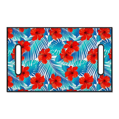 Blue Tropical Hibiscus Pattern Print Golf Cart Seat Cover