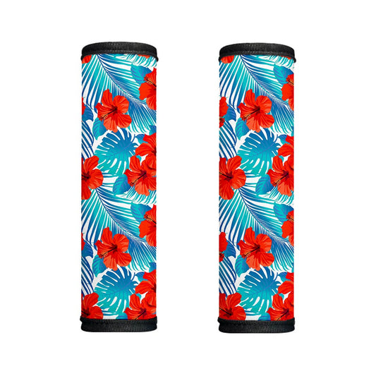Blue Tropical Hibiscus Pattern Print Handle Covers