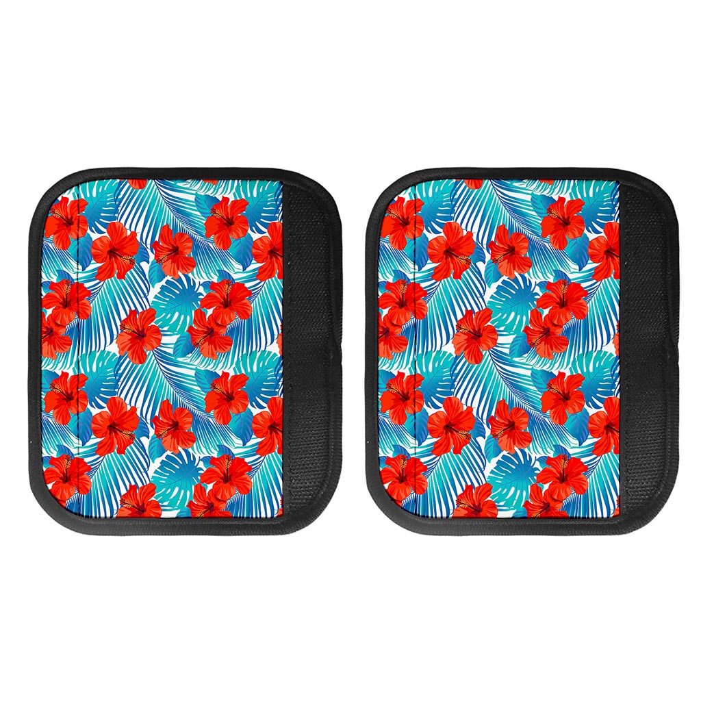 Blue Tropical Hibiscus Pattern Print Handle Covers