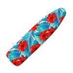 Blue Tropical Hibiscus Pattern Print Ironing Board Cover