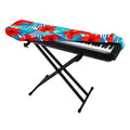 Blue Tropical Hibiscus Pattern Print Piano Keyboard Cover