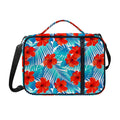 Blue Tropical Hibiscus Pattern Print Shoulder Strap Bible Bag