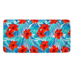 Blue Tropical Hibiscus Pattern Print Towel