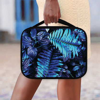 Blue Tropical Leaves Print Classic Bible Case