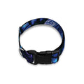 Blue Tropical Leaves Print Dog Collar