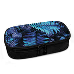 Blue Tropical Leaves Print Insulin Cooler Travel Case
