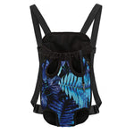 Blue Tropical Leaves Print Pet Carrier Backpack