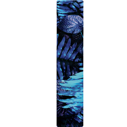 Blue Tropical Leaves Print Table Runner
