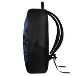 Blue Viking God Odin And Crow Print 17 Inch Backpack