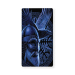 Blue Viking God Odin And Crow Print Baby Crib Sheet