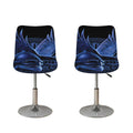 Blue Viking God Odin And Crow Print Bar Stool Covers