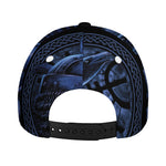 Blue Viking God Odin And Crow Print Baseball Cap