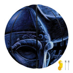Blue Viking God Odin And Crow Print Basketball