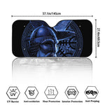 Blue Viking God Odin And Crow Print Car Windshield Sun Shade