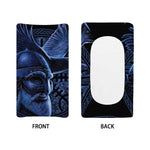 Blue Viking God Odin And Crow Print Changing Pad Cover