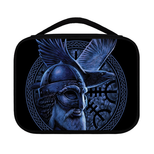 Blue Viking God Odin And Crow Print Classic Bible Case